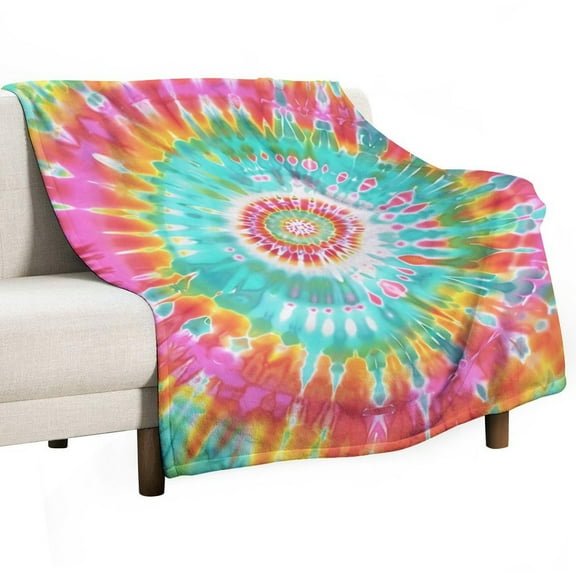 Colorful Swirls Tie-dye Soft Print Blanket Throw Blankets Warm Cozy Lightweight Couch Blanket Stuff Gifts for Women Girls Kids Mom Teens Boys