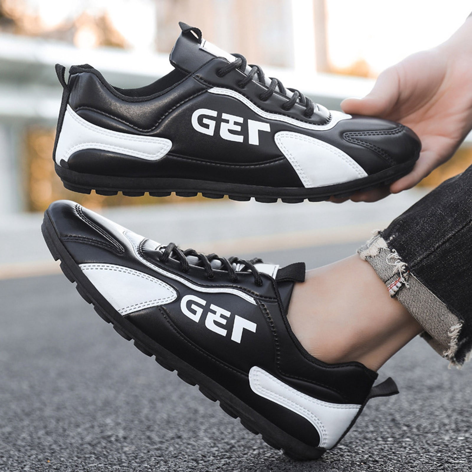 CHENge Sneakers for Men Trendy Lightweight Casual Extra Wide Width Zero Drop Mens Work Shoe Gym Athletic Tennis Sneakers Breathable Mesh Shoes