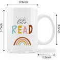 thumbnail image 5 of Let''s Read Boho Rainbow Ceramic Mug-11oz Coffee Milk Tea Mug Cup with Handle,Gifts for Book Lovers Reading Lovers Boys Girls Kids,, 5 of 5