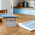 thumbnail image 1 of ETHZZLE 4Pcs Grey Plastic Hanging Trash Can Wall Mounted Small Garbage Bin for Kitchen Compost and Under Sink Waste, 1 of 8