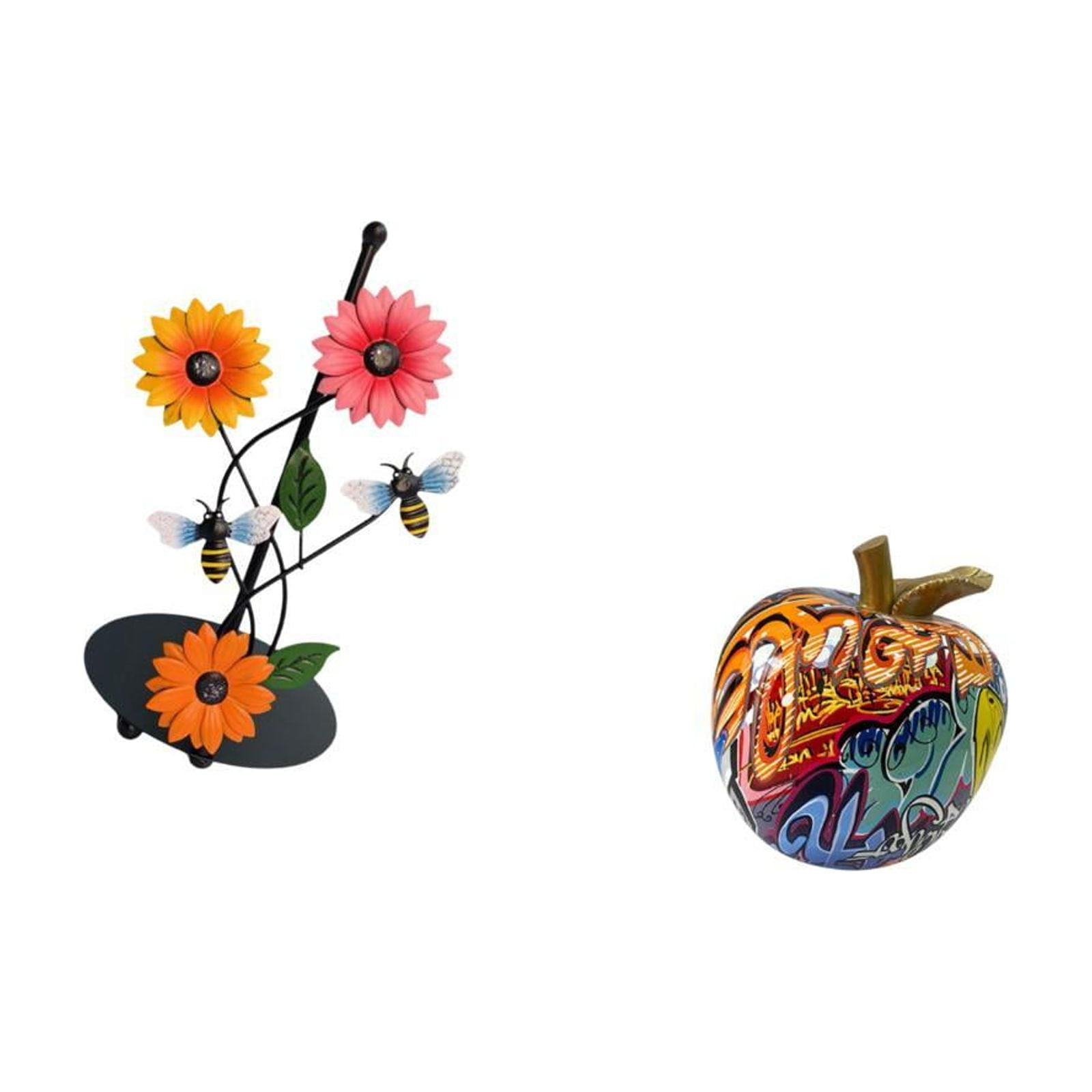 Fiocias Nordic Graffiti Paper Towel Holder Dispenser Non Slip Vertical Tissue Rack Fruits Sculpture Figurine Collectable Artwork Ornament for Home T