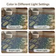 thumbnail image 5 of ODIKA 4'x6' Blue Beige Elegance with Floral Serenity Washable Area Rug Graceful Lotus and Blossom Streams Design for Dorm Room, Small Living Stain Resistant Low Profile, Easy Care, 5 of 5
