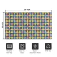 thumbnail image 5 of Multi Color Diamond Checkerboard Checkered Pattern Door Rugs,Washable Non Slip Door Mats Indoor,Decorative Door Mats,Entry Mat Indoor for Entrance,Bedroom,Kitchen,Bathroom,17"x30", 5 of 6