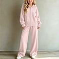 thumbnail image 5 of Oiangi 2 Piece Outfits for Girl Winter Sweater Clothes Zip-Up Hoodie and Pant Fashion Knitted Sets Pink 7-8 Years, 5 of 5