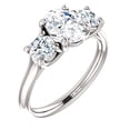 thumbnail image 4 of Pompeii 1 3/4 Ct Moissanite & Lab Grown Diamond 3 Stone Engagement Ring 10k White Gold, 4 of 4