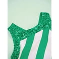 thumbnail image 5 of Zaldita Kids Girls Sequin Striped Christmas Dance Dress Ballet Tutu Ballerina Gymnastics Leotard Green 12, 5 of 7