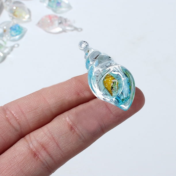 Luminous Resin Conch Necklace Bag Hanging Pendant Holiday Pendant Decoration