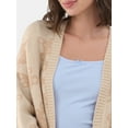 thumbnail image 4 of No Boundaries Jacquard Cardigan Sweater, Midweight, Women's, 4 of 5