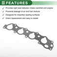 thumbnail image 4 of Unique Bargains Engine Intake Manifold Gasket for Honda Accord 1993-1998 Intake Manifold Sealing Gasket No.17105P0A004 Asbestos-free Oil-resistant Paper 1 Pcs, 4 of 6