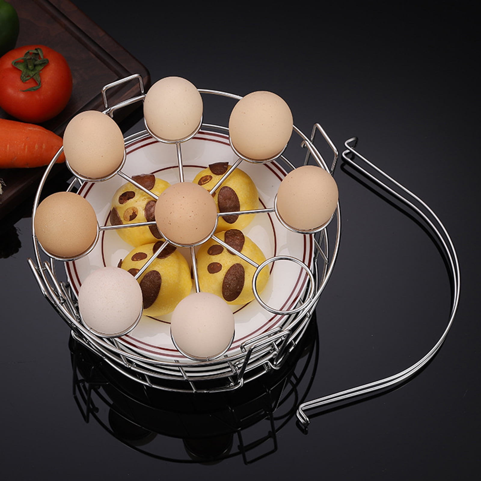 Jesscasday Round Steamer Rack Cooling Rack Stainless Steel Pot Trivets Wire Steamer Kettle Rack Holder for Cookware Pressure Cooker