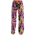 thumbnail image 4 of LHVUOA Halloween Womens Pajama Pants Wide Leg Funny Graphic Pjs Comfy Bottoms with Pockets, 4 of 7