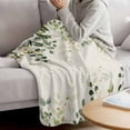thumbnail image 3 of Sage Green Blanket Soft Cozy Warm Throw Blanket for Couch, Plush Fuzzy Flannel Fleece Blankets for Sofa, Eucalyptus Leaves Bed Blankets Lightweight Gifts for Women, 50"x60", 3 of 9