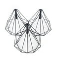 thumbnail image 3 of 3-Light Caged Chandelier Pendant Ceiling Hanging Lamp Industrial Round, 3 of 9