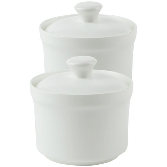Ceramic Soup Bowls Set of 2 White Stew Pot Bowls for Ramen, Steamed , Chinese Cuisine, Kitchen Dinnerware