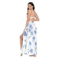thumbnail image 3 of FORMRS Womens Long Sarong Beach Wrap Semi-Sheer Bikini Skirt Bathing Swimsuit Cover Up, Forget Me Not, 3 of 7