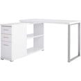 thumbnail image 2 of Pemberly Row Modern Computer Desk Home Office Corner L-Shape in White, 2 of 4