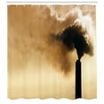 thumbnail image 3 of Ambesonne Industrial Shower Curtain, Heavy Smoke Chimney View, 69"Wx70"L, Pale Brown and Black, 3 of 3