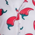 thumbnail image 3 of Women Summer Short Jumpsuit Pepper/Peach Patterns Long Sleeve Slim Pajama, 3 of 7