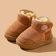 thumbnail image 2 of Kids Winter Boots Winter Girls Cozy Lined Boots Solid Color Non Outdoor Cold Weather Footwear Soft Toddler Youth Children Shoes Toddler Girl Winter Boots Khaki 18 Months-24 Months, 2 of 3