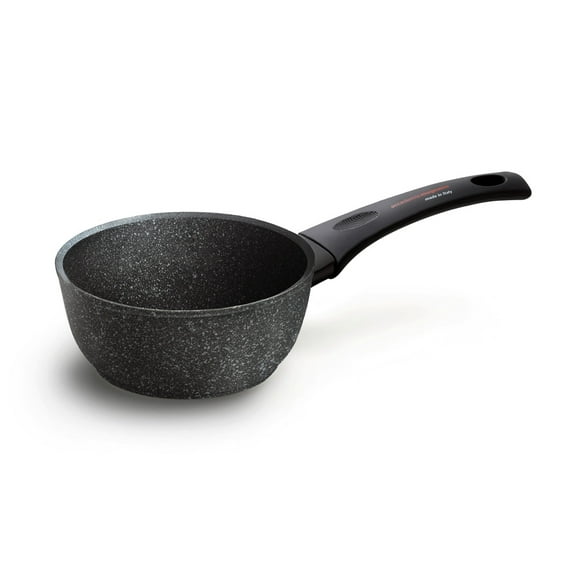 Olla Antiadherente De Granito Gris Cuore Di Pietra Accademia Mugnano 16cm