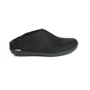 Glerups Unisex Felt Slippers With Rubber Sole BR-02-02 Charcoal-Black
