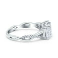 thumbnail image 2 of Simulated Cubic Zirconia Size-5 Halo Heart Promise Ring 925 Sterling Silver, 2 of 7