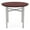 Chelse Mahogany, variant on Avon Reception Waiting Round End Table 24" HPL Top / Silver Steel / Natural