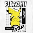 thumbnail image 2 of Boy's Pokemon Black and White Electric Type Pikachu Graphic Tee White Small, 2 of 4