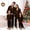 Dad:Brown, variant on Holzkary Christmas Matching Family Satin Pajama Set,Contrast Trim Lapel Button Down Long Sleeve Top & Long Pants Jammies Set,2-Piece Soft Loungewear Family Xmas Holiday Nightwear Black L