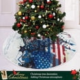 thumbnail image 6 of FMSHPON American Flag Tree Skirt Independence Day Xmas Christmas Tree Skirt Stand Mat for Holiday Party Decoration Indoor Outdoor 36 inches, 6 of 6