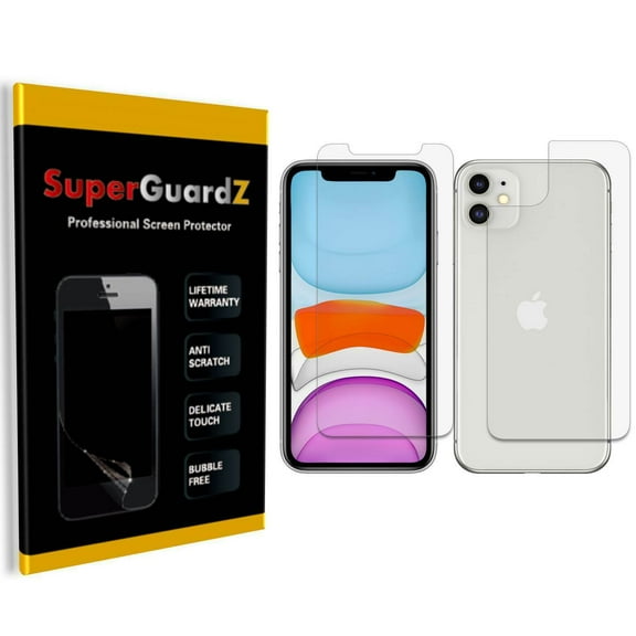 [4-Pack] For iPhone 11 SuperGuardZ FULL BODY [Front   Back] Screen Protector, Anti-Glare, Matte, Anti-Fingerprint, Anti-Scratch