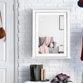 thumbnail image 3 of Gymax Armoire de Salle de Bain Murale avec Miroir et Tablette Ajustable, Blanc, 3 of 10