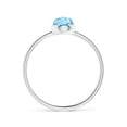 thumbnail image 2 of ANGARA Natural Bezel Set Round Swiss Blue Topaz Stackable Ring in 925 Sterling Silver for Women (Size-5mm) | November Birthstone, Anniversary, Jewelry Gift for Women | Natural Swiss Blue Topaz Ring, 2 of 10