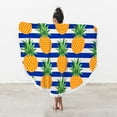 thumbnail image 2 of Weddingstar Personalized Round Beach Towel - Pineapple Pattern, 2 of 3