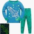 thumbnail image 1 of Conjuntos de pijamas de manga larga para niños, ropa de dormir para niños, pingüinos, dinosaurios, animales, 3, 4, 5, 6, 7, 8 años, Primavera, otoño, 2021, 1 of 2