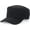 Black, variant on Cadet Army Cap Military Style Adjustable Flat Top Cap Unisex Basic Baseball Hat for Men Women