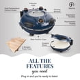 thumbnail image 4 of Horno eléctrico para pizza Granitestone PIEZANO, 800 °F, 30 cm, color azul marino, 4 of 6