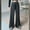 Gray, variant on Women's Plus Size Pants Women Suede Elastic Waist High Waist Color Blocking Sagging Loose Wide Leg Trousers Length Pants