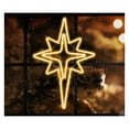 thumbnail image 2 of [Large 25"x16"] 360 LED Bethlehem Star Neon Motif Super-Bright Warm White LEDs Outdoor Christmas Decoration with UL Standard Adaptor Waterproof for Outdoor Home Party Wall Hanging Holiday, 2 of 6