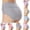 Gray, variant on Incontinence High Waist Briefs For Women Comfortable Underpants Solid Color Underpants Oversized Panty Stretch Panties Proof Menstrual Pants
