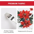thumbnail image 3 of Poinsettia Christmas Tablecloth Waterproof, Red Table Cloth Rectangle, Stain Resistant Fabric Table Cloths for Kitchen Table Party Picnic Dinner New Year Decor (60 x 84 Inch), 3 of 6