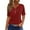 Wine, variant on lmcalzta Summer Tops for Women 2025 V Neck Button Short Sleeve Casual Loose Fitting Pullover Tshirts