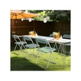 thumbnail image 2 of 2 foldable terrace plastic folding chairs, white transparent/pink transparent/blue transparent/orange transparent, can be used for gardens, camping BBQ、 party, 2 of 21