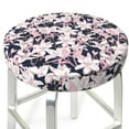 thumbnail image 6 of Goofa Lilies Flowers Printed Stool Covers Round, Waterproof Round Bar Stool Covers Anti-Slip Round Bar Stool Seat Cover with Elastic Bands Durable -14 inch, 6 of 7