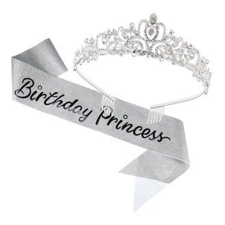 Rhinestone & Silver Tone Princess Tiara Headband Princess Helene Rhinestone Tiara – CrownMasters main image 3