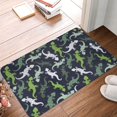 Bathroom Rugs Mat, Cute Lizard Gecko Green Washable Non Slip Bath
