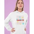 thumbnail image 2 of Thank You! Hoodie Women -GoatDeals Designs, Female Large, 2 of 4