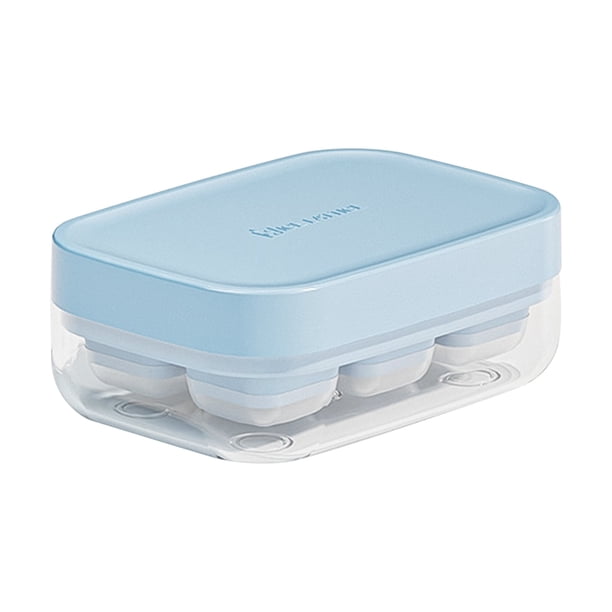 Nueva Máquina para Hacer Cubitos de Hielo (2023), Molde para Cubitos de Hielo de 6 Agujeros, Caja de Hielo para Refrigerador Pequeño Doméstico, Rejilla de Hielo de Fácil Liberación con Tapa.