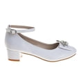 thumbnail image 2 of Badgley Mischka Girls Low Heeled Dress Pumps. (Little Kids Big Kids)White, Size: 3, 2 of 7
