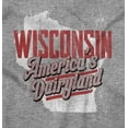 thumbnail image 2 of Wisconsin America Dairyland Map Shape Sweatshirt for Men or Women Brisco Brands S, 2 of 6